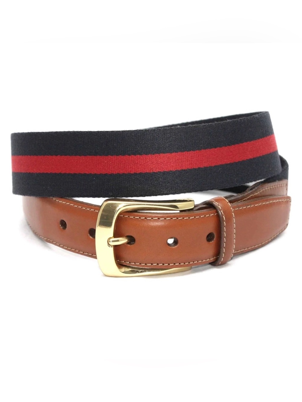Torino Leather European Ribbed Striped Surcingle Belt size 38